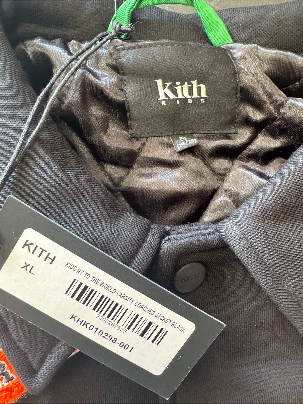 Kith Kids NY to The World Varsity Coaches Jacket XL 14/16 New - Picture 2 of 7